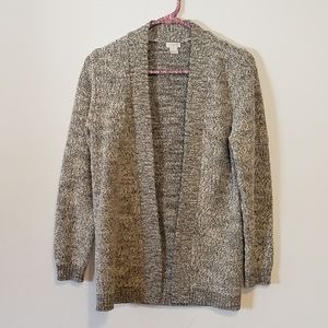 J. Crew Grey Open Cardigan. Size M